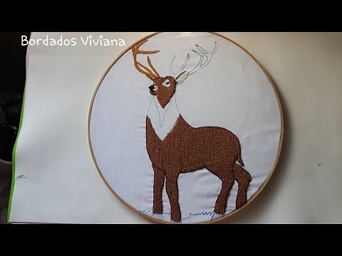 Bordado fantasia VENADO o RENO puntada para Animales