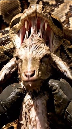 Rescue Baby Goat Swallowed by Python #wildlife #animals #rescue