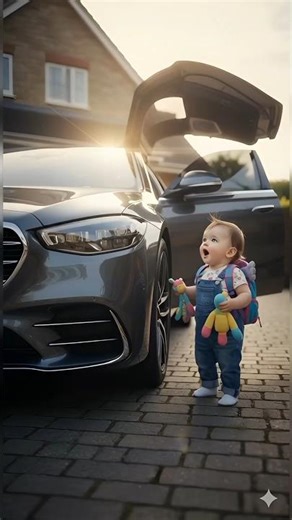 🚗💙 Cutest Baby Driving a Tiny Car — Mini Driver On The Road!