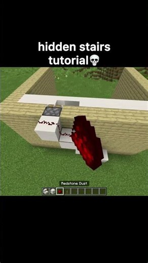 Minecraft Hidden Stairs Tutorial moment