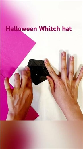 This Origami Witch Hat Will Surprise You! 🧙‍♀️#shina2incraft #halloween #origami #halloweendecor