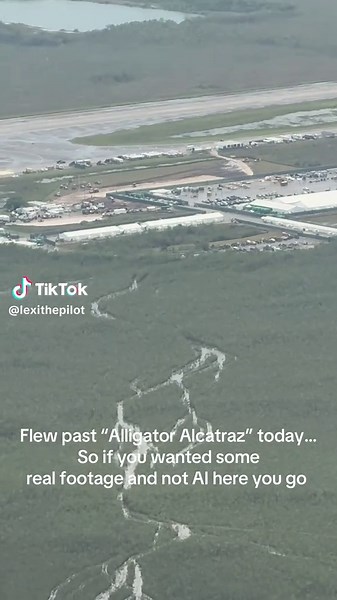 Aerial view of #alligatoralcatraz #flordia #alcatraz #everglades | alcatraz
