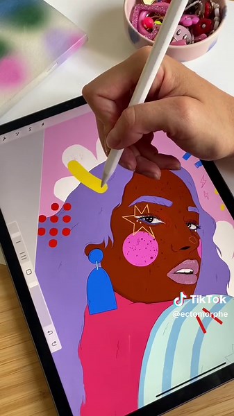 J’utilise Procreate, meilleure application #pourtoi #illustratrice #illustratricefrancaise #illustratricefreelance #illustratricefrançaise #aquarelle #dessinipad #ipadpro