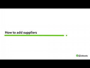 How to Add and Manage Suppliers in QuickBooks Online | Introduction to QuickBooks Online