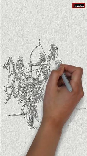 Sketching a Roman Soldier with Chariot in Battle