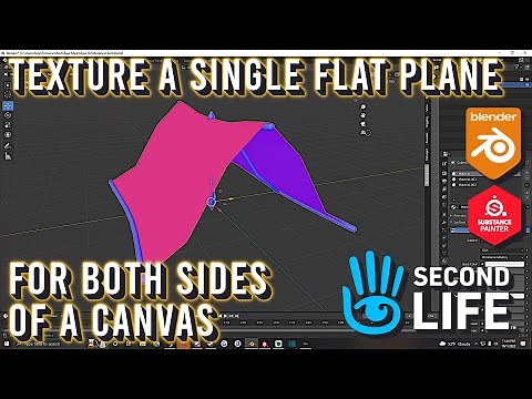 Texture A Single Flat Plane For Both Sides Of A Canvas With Blender for SecondLife