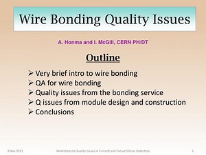 Wire Bonding Quality Issues
