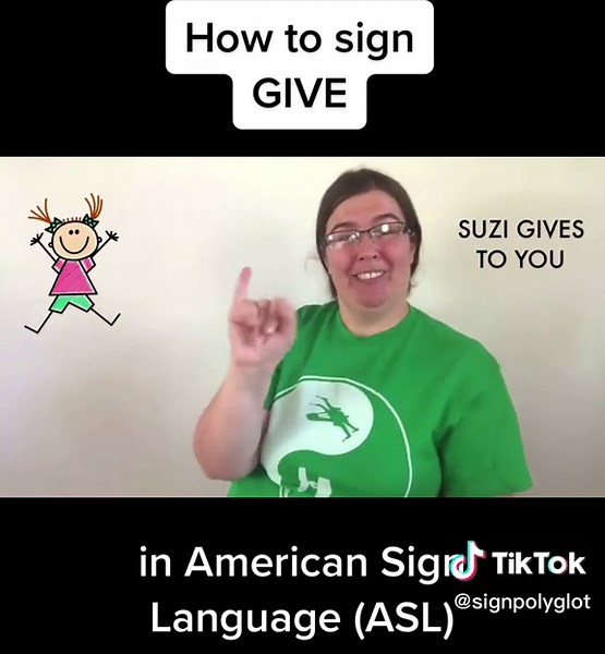 How to sign GIVE in #ASL (American Sign Language) #signlanguage