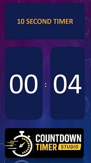10 second Countdown Timer ⏰ with stop Buzzer | Full Screen | No Music #stopwatch #timer