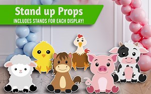 Farm Animal Cutout Farm, Farm Animal Standee Cutouts – Farm Birthday Decorations - Etsy