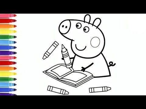 Peppa Pig Drawing and Coloring for Kids | Easy Cartoon Drawing 🐷🎨#peppapig #easydrawing #kidsdrawing