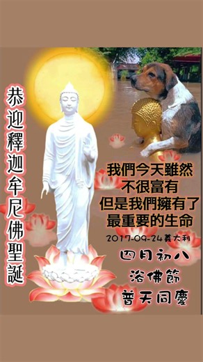 農曆四月初八，恭迎【恭迎釋迦牟尼佛聖誕日】