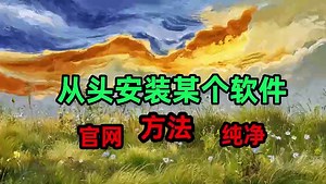 安装一个软件的全部过程：官网下载纯净安装
