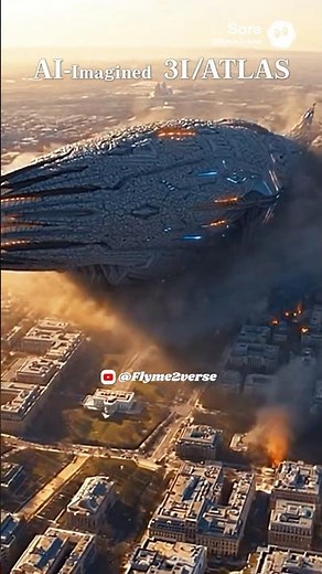 ホワイトハウス上空の宇宙船が着陸 - AIが考えた3I/ATLAS #3iatlas #3iアトラス #宇宙船 #sf #恒星間天体 #彗星