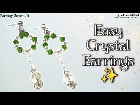 Make Crystal Loop Earrings in Minutes ✨ Easy DIY Jewelry Tutorial #diy #earrings
