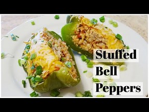 How to make Stuffed Bell Peppers with Ground Beef and Rice \\ Mexican Style \\ Kathycooks4u