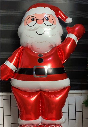 Giant Foil Balloon Christmas Tree and Santa Claus