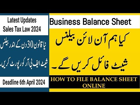 How to Report Balance Sheet Online in IRIS FBR | SRO 350 Sales Tax Rules change in 2024 | Sales Tax