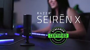 27K views · 359 reactions | Let your viewers hear you loud and clear. The Razer Seiren X is equipped with a supercardioid pickup pattern to reduce unwanted background noise and is shock resistant, for when games become intense. Available in Black, Quartz, and Mercury. https://www.razer.com/streaming-microphones/razer-seiren-x/RZ19-02290100-R3U1 | Razer | Facebook