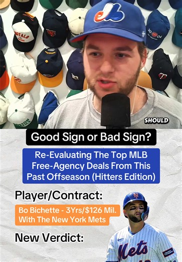 Good Sign or Bad Sign: Revisiting the top free-agent deals, hitters edition 1. Bo Bichette, Mets, 3/126 2. Kyle Tucker, Dodgers, 4/240 3. Alex Bregman, Cubs, 5/175 4. Kyle Schwarber, Phillies, 5/150 5. Pete Alonso, Orioles, 5/155 6. Cody Bellinger, Yankees, 5/162 7. Josh Naylor, Mariners, 5/92 8. Kazuma Okamoto, Blue Jays, 4/60 9. Munetake Murakami, White Sox, 2/34 #mets #cubs #mlb #dodgers #mariners