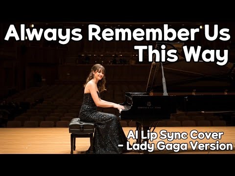 Always Remember Us This Way | AI Lip Sync Tribute at the Piano #LadyGagaCover #emotionalballad