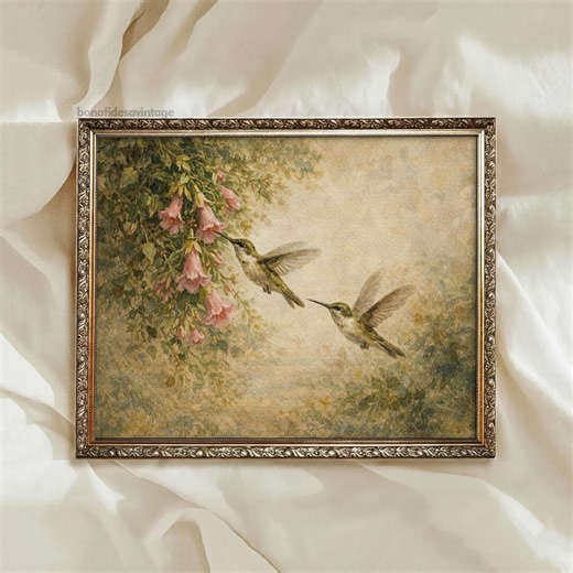 Hummingbird Printable Wall Art, Cottagecore Spring Wall Art (digital Download) - Etsy