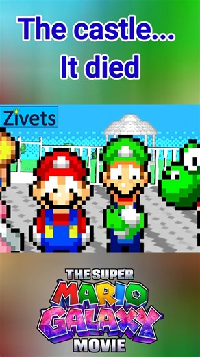 The castle... It died. scene with sprites! - Mario Galaxy Movie #mariogalaxy #mario #mario