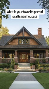 What is your favorite part of craftsman homes? Mine is a tie between the porches and built ins ❤️ | Craftsman Style Houses