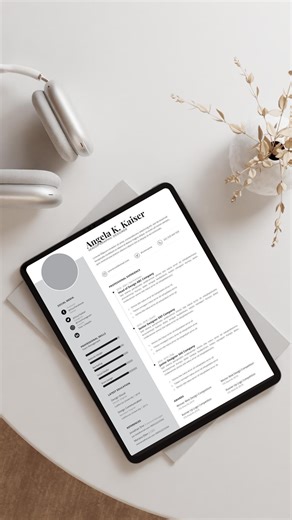 Resume Template PDF | Canva Upload Editing | Professional CV - Etsy