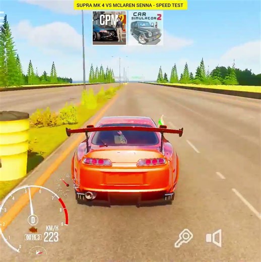 Supra Mk4 Vs McLaren Senna 😱 Car Speed Test? Car Simulator 2 Vs Car Parking Multiplayer 2 #cpm #cs2