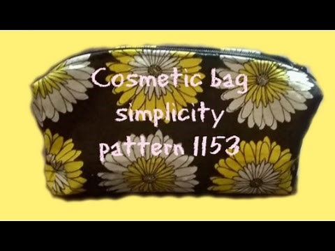 how sew cosmetic bag simplicity pattern 1153