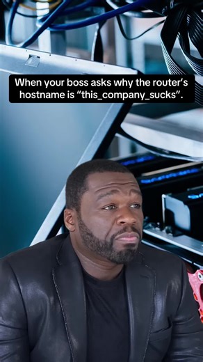 When your boss asks why the router’s hostname is “this_company_sucks”. #networkadmin #networkengineer #datacentre #router #meme
