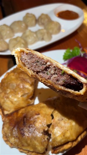 Delicious Shyaphaley at Jhomsha Restaurant, Chhetrapati Thamel