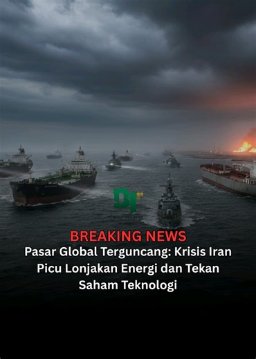 Pasar global melemah setelah eskalasi konflik Iran memicu krisis energi baru. Blokade Selat Hormuz mengganggu ekspor minyak Timur Tengah, sementara Arab Saudi, Kuwait, Bahrain, dan UEA memangkas produksi. Harga minyak dan gas melonjak tajam, mendorong imbal hasil obligasi naik dan meningkatkan ekspektasi suku bunga tinggi lebih lama. Di sisi lain, saham teknologi seperti Amazon, Alphabet, dan Microsoft tertekan di premarket, sementara perusahaan energi justru menguat. #EkonomiGlobal #HargaMinyak