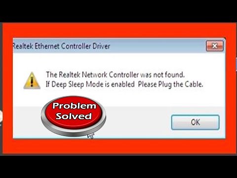 The Realtek Network Controller was not found. Windows 7