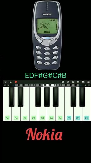 Nokia ringtone on piano tutorial