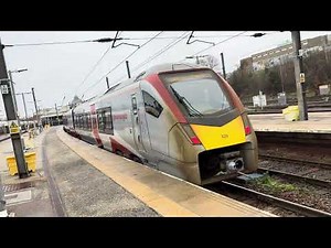 Class 755 leaving Norwich heading to Stansted airport