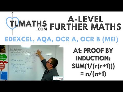 A-Level Further Maths: A1-07 Proof by Induction: Sum(1/(r(r+1)))=n/(n+1)