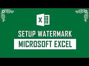 How to Add Watermark on Microsoft Excel Pages