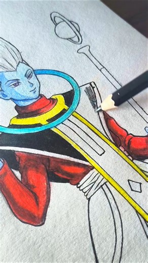 ✨whis drawing tutorial✍️ #shorts #drgonballz #goku #viral #animedrawing #art