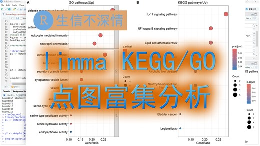 limma差异分析KEGG/GO富集分析点图保姆级教程附代码