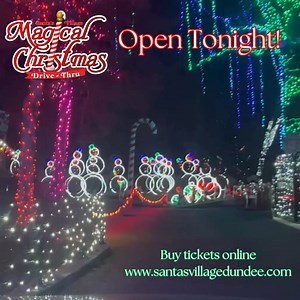 🎄✨ The magic is HERE! Santa's Village Magical Christmas Drive-Thru is OPEN tonight from 5-10 PM! 🚗💫 Drive through millions of twinkling lights 🎆 synced to festive holiday music 🎶. Then, head to Santa's Village for photo ops 📸, the snowless tube slide ⛷️, and a visit with Santa 🎅—all included with admission! 🎟️ Plus, enjoy tasty treats from the Food Festival 🍪🍩, with food & drinks available for purchase 🍔🥤. 🗓️ TONIGHT: 5-10 PM 🗓️ Saturday: 5-10 PM 🗓️ Sunday: 5-9 PM This classic hol