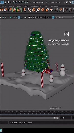 Chrismas tree 🌲🌲🌲 3D modeling in Maya #shorts #3dmodeling #viral