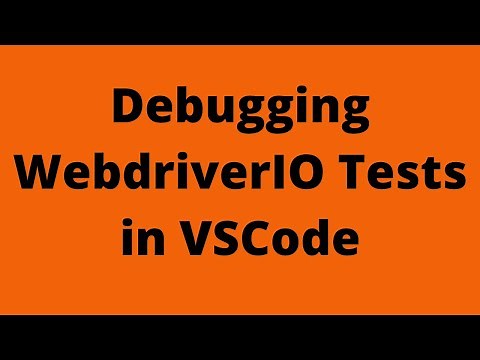 Debugging WebdriverIO tests in VSCode - breakpoints and stepping through commands