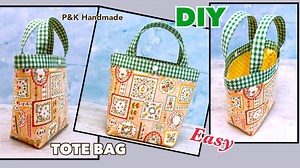 Sewing Ideas! How to Make Cute Tote Bag | Sewing Tutorial Step by Step At Home | #diy #totebag #sewing #handmade #pkhandmade #sewingprojectsideas #sewingideas #sewingtips | P&K Handmade