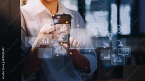 Digital transformation technology strategy, digitization and digitalization of business processes and data, optimize and automate operations, customer service management, internet and cloud computing