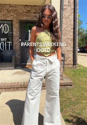 OOTD Parents weekend crawfish boil🦞💚 @These Three #ootd #fitcheck #outfitoftheday #outfitinspo #springoutfitideas