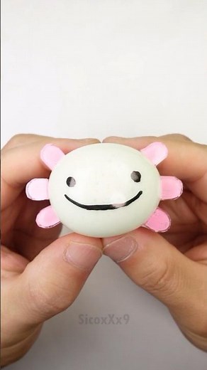 😊💗DIY Axolotl Squishy with Nano Tape!!! #nanotape #diy