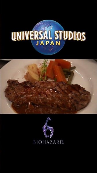 【USJ×バイオ#1】クリスのステーキセット 原作と徹底比較！再現度がエモすぎる✨ #ユニバ #ユニバーサルスタジオジャパン
