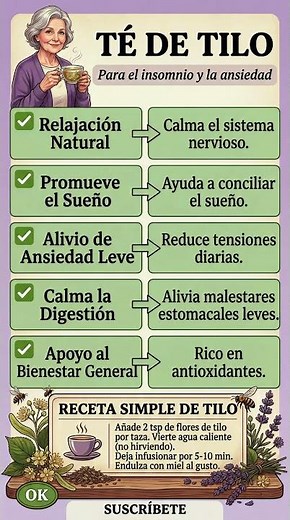 Té de Tilo 🌿 El Secreto Natural para Dormir Mejor y Reducir la Ansiedad #salud